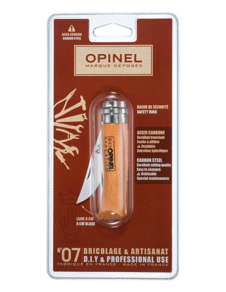 Couteau Opinel Blister N°7 Carbone - OPINEL