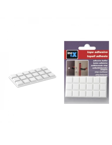 Butée de protection adhésive blanche x18 - INOFIX