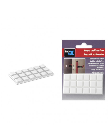 Butée de protection adhésive blanche x18 - INOFIX
