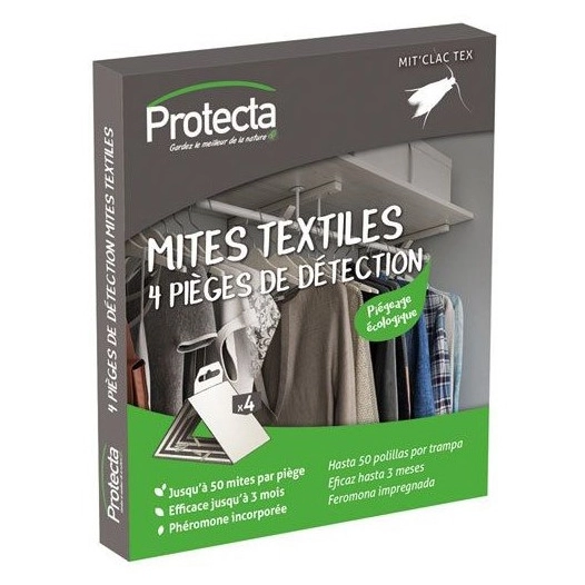 Mites Textiles 4 Pièges de Détection en Boite - PROTECTA