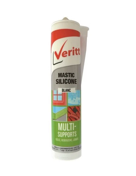 Mastic silicone 280 Ml blanc - VERITT