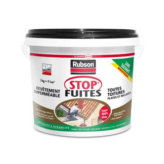 Stop Fuite Tte Toitur Gris 1kg - RUBSON