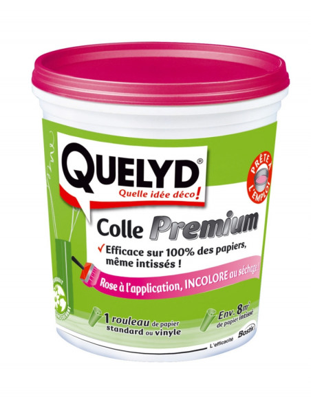 Colle Papier Peint Quelyd 1kg Colle papier peint prête à l'emploi avec indicateur coloré - Quelyd