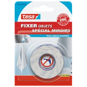 Fixer Objets - Double Face Miroir 19mmx1.5ml - TESA