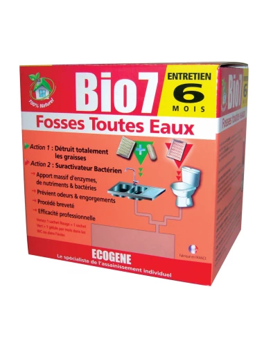 Bio7 Spécial Fosses Toutes Eaux 6 mois 1kg - BIO 7