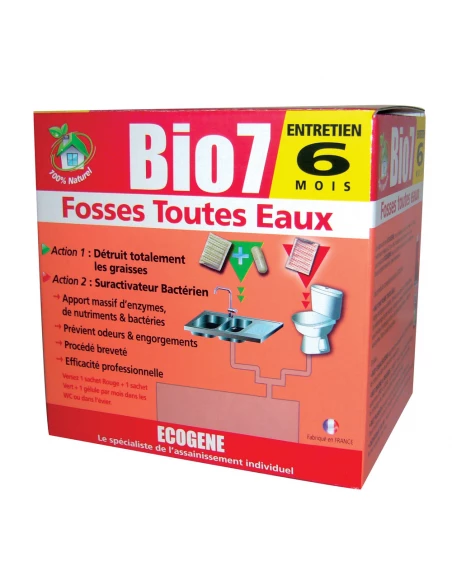 Bio7 Spécial Fosses Toutes Eaux 6 mois 1kg - BIO 7