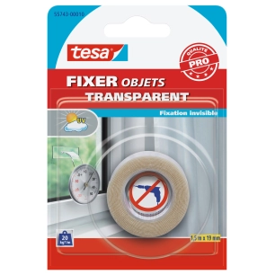 Fixer Objets - Double Face Transparent 19mmx1.5ml - TESA