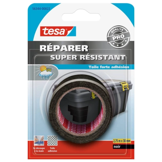 Réparer - Super Résistant 2.75mx38mm Noir sous Blister - TESA
