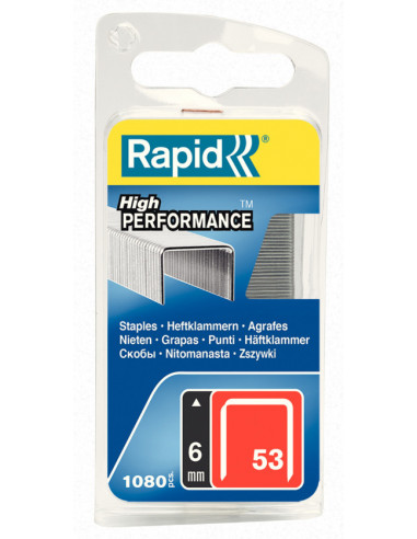 Agrafes (X1080) Rapid 53/6mm - RAPID - 3221631095020 -  - 601414