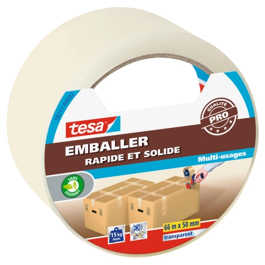 Emballer - Rapide et solide Multi Usages 66x50mm Transparent - TESA