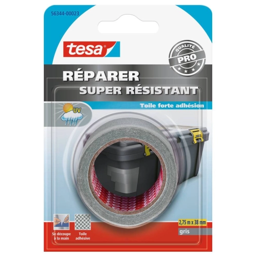 Réparer - Super Résistant 2.75mx38mm Gris sous Blister - TESA