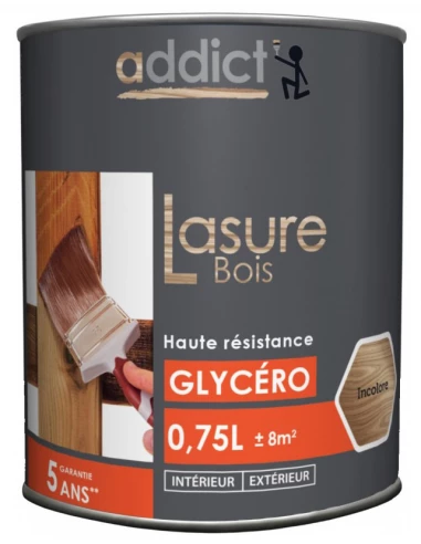 Lasure glycéro 0.75 litre chene rustique - ADDICT