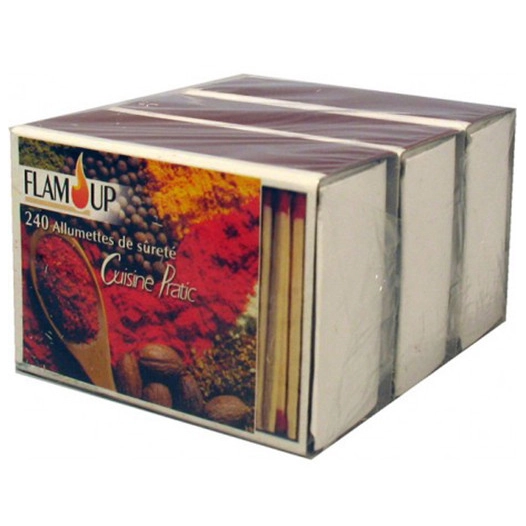 Allumettes Cuisine Pratic Lot de 3 Boites de 240 - FLAM UP