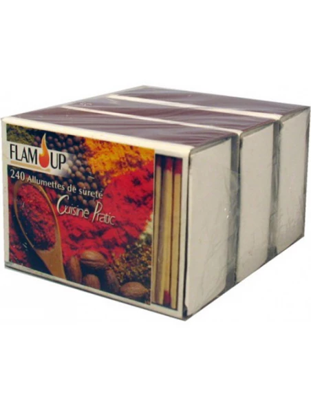 Allumettes Cuisine Pratic Lot de 3 Boites de 240 - FLAM UP