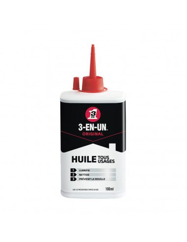 Huile 3-EN-UN Tout Usage 100ml Lubrifiant protecteur multi-fonctions - 3-EN-UN