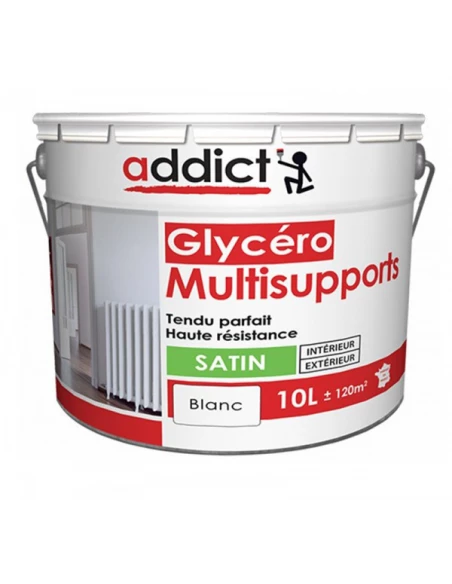 Peinture Laque multi-supports satin 10 litres blanc - ADDICT