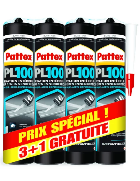 Pattex Pl100 Lot 3cart +1 Grat - PATTEX