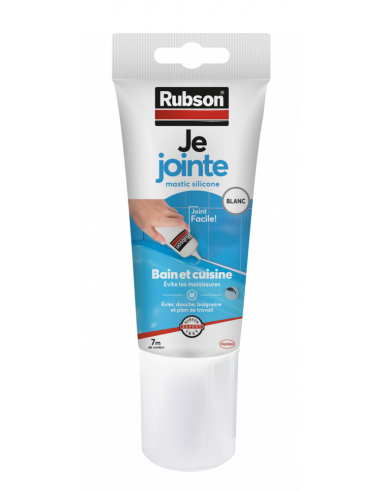 Mastic Sanitaire Blanc Rubson Étanchéité durable anti-moisissure - Rubson