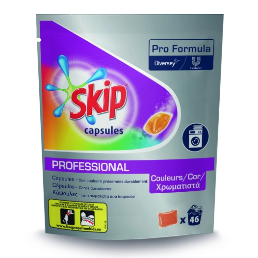 Skip Pro Lessive Capsules Linge de Couleur Sachet de 46 - SKIP