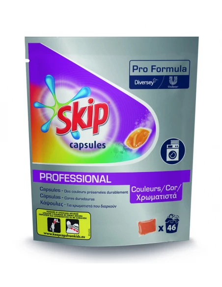 Skip Pro Lessive Capsules Linge de Couleur Sachet de 46 - SKIP