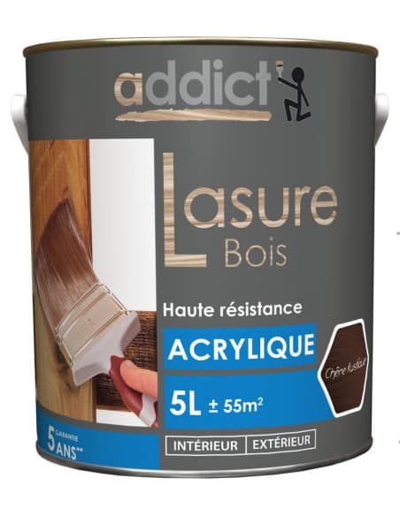 Lasure acrylique 5 litres chene rustique - ADDICT