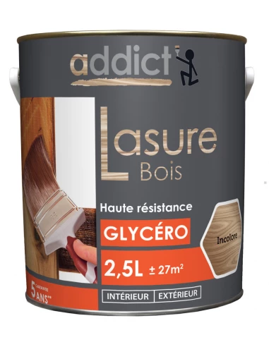 ADDICT Lasure glycéro 2.5 litres chene rustique - ADDICT
