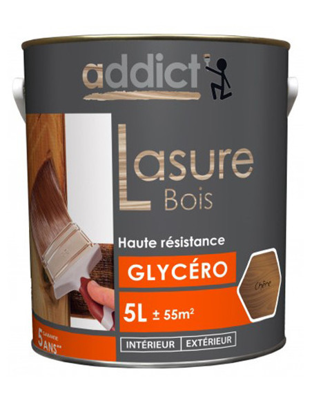 Peinture Lasure glycéro 5 litres chene - ADDICT