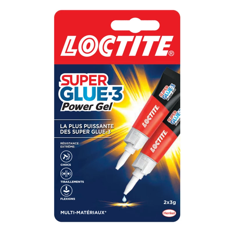 Superglue-3 Power Gel Tube 2x3g - LOCTITE