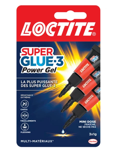 Superglue-3 Mini Dose Gel 3x1gr - LOCTITE