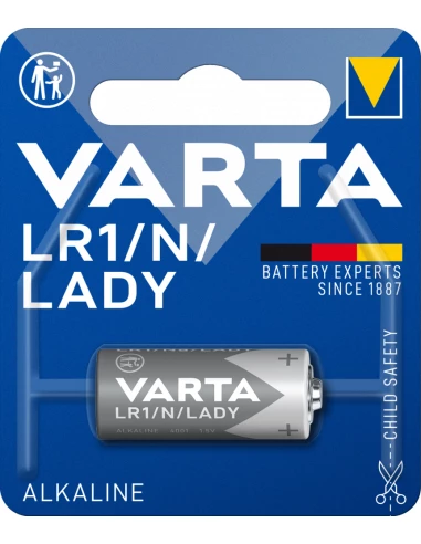 Pile Varta Alkaline Lr1 Lady 1.5v (EMBALLAGE 1 Unit) Ø12x30,2mm