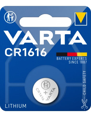 Pile Varta Lithium Cr1616 3v (EMBALLAGE 1 Unit) Ø16x1,6mm