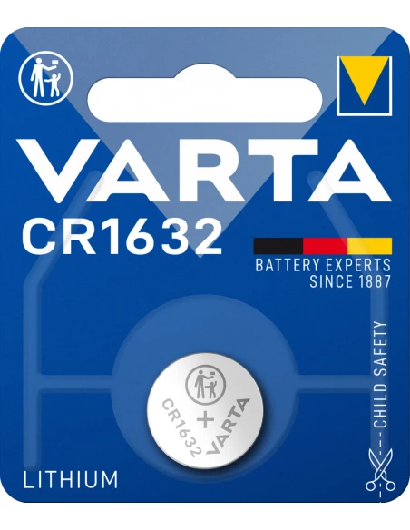10 Pile Varta Lithium Cr1632 3v (EMBALLAGE 1 Unit) Ø16x3,2mm