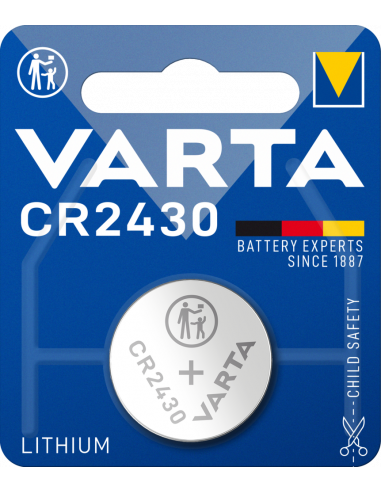 Pile Varta Cr2430 3v (EMBALLAGE 1 Unit) Ø24,5x3mm