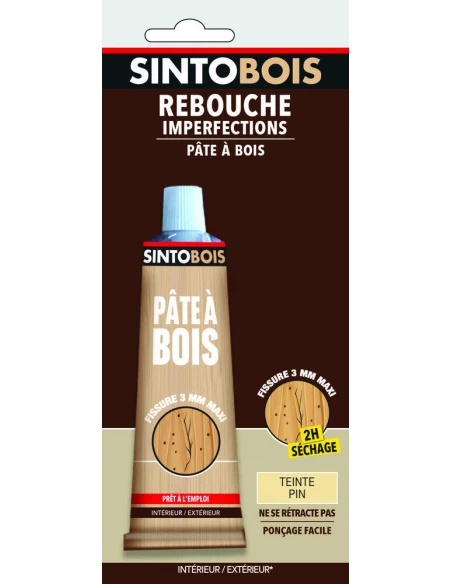 Sintobois rebouche imperfections tube 80 g pin naturel