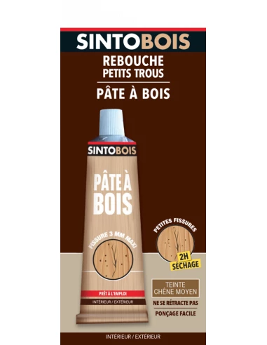 Sinto Rebouche imperfections Chêne Moyen tube 80g - SINTOBOIS