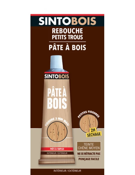 Sinto Rebouche imperfections Chêne Moyen tube 80g - SINTOBOIS