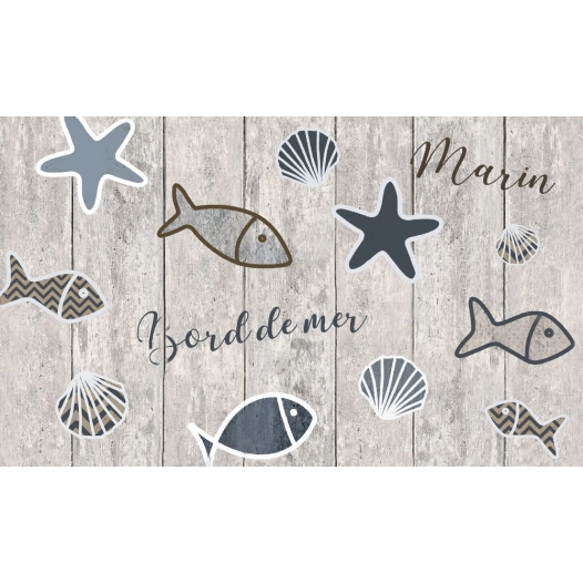 Tapis Velvet Dessins Marins 45x75 - MERCURY
