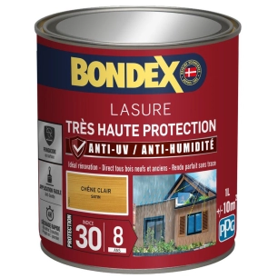 Lasure 8ans Très Haute Protection Satiné Bidon 1L - BONDEX