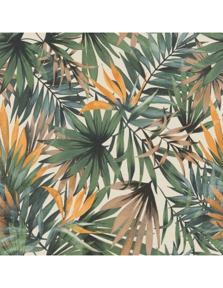 Papier peint Vinyl Grainé sur intissé Motif Jungle Vert - DECORAMA