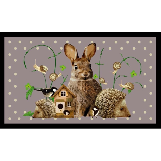 Tapis Velvet Lapin Herissons 45x75cm - MERCURY