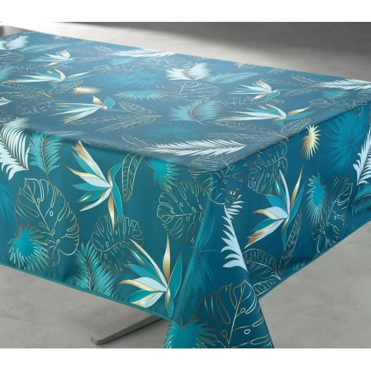 ACCESS DECO Toile cirée Déco_vahine_bleu_rouleau_de_140cmx20m - ACCESS DECO