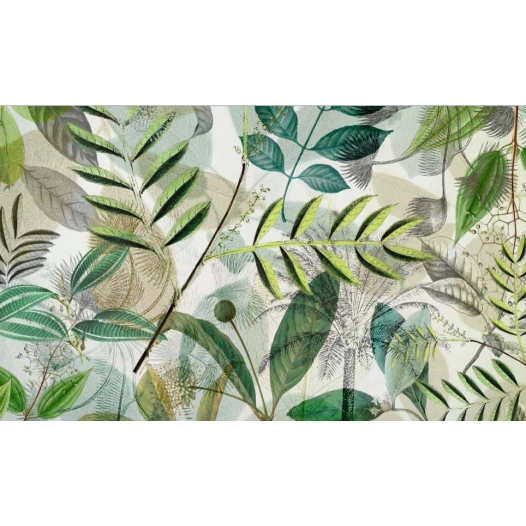 Tapis Velvet Feuillages Vert 45x75 - MERCURY
