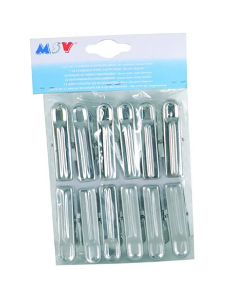 Lot De 12 Pinces A Linge En Inox - M S V
