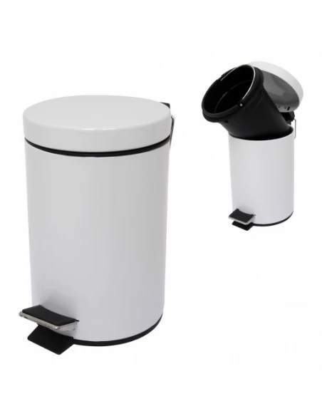 Poubelle Metal Blanche 3l - M S V