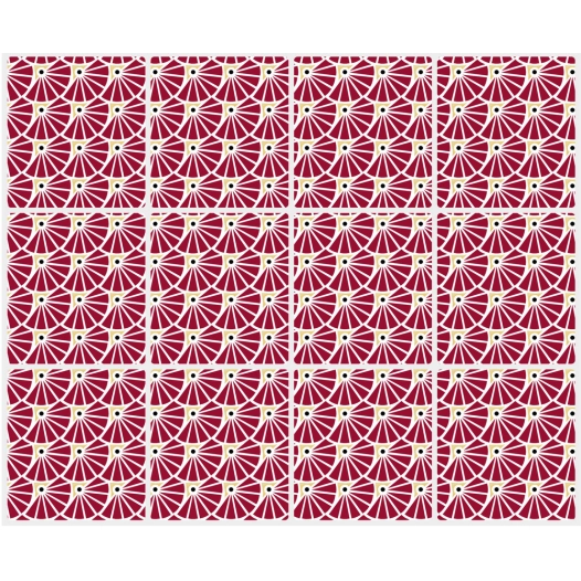 Carrelage Adhesif 3d Manon Rouge - DECO STYL