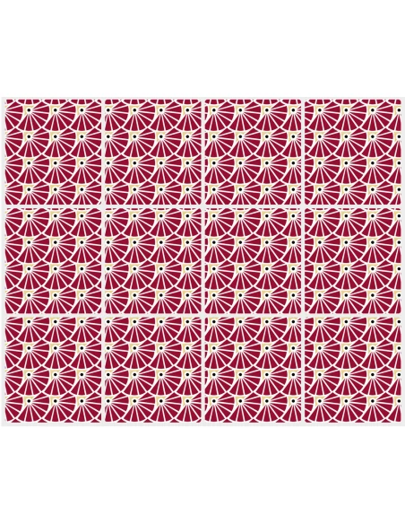 Carrelage Adhesif 3d Manon Rouge - DECO STYL
