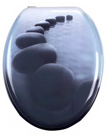 Abattant Wc Mdf Chemin Galet Gris - M S V