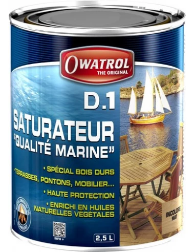 Saturateur pour bois exotiques intérieurs et extérieurs 20 litres D1 - OWATROL