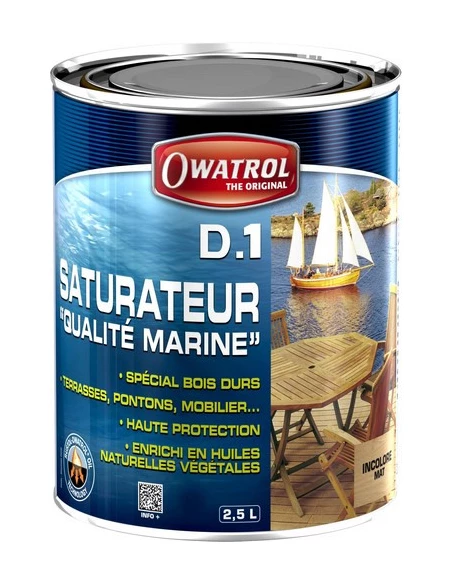 Saturateur pour bois exotiques intérieurs et extérieurs 20 litres D1 - OWATROL