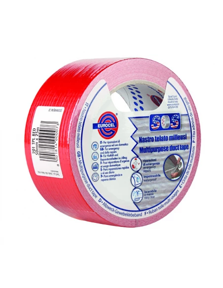 EUROCEL Toile Réparation_25mx50mm_rouge - EUROCEL